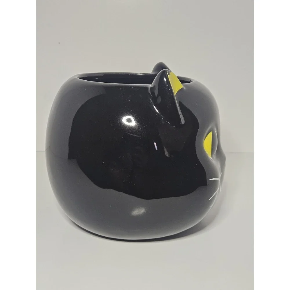 Kookie Kitty Black Cat Candy Bowl Candle Holder Yankee Candle Halloween Friends